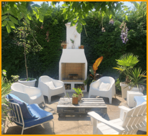 INSPIRATION FROM LYNNE LAMBOURNE – A GARDEN FIREPLACE PROJECT.